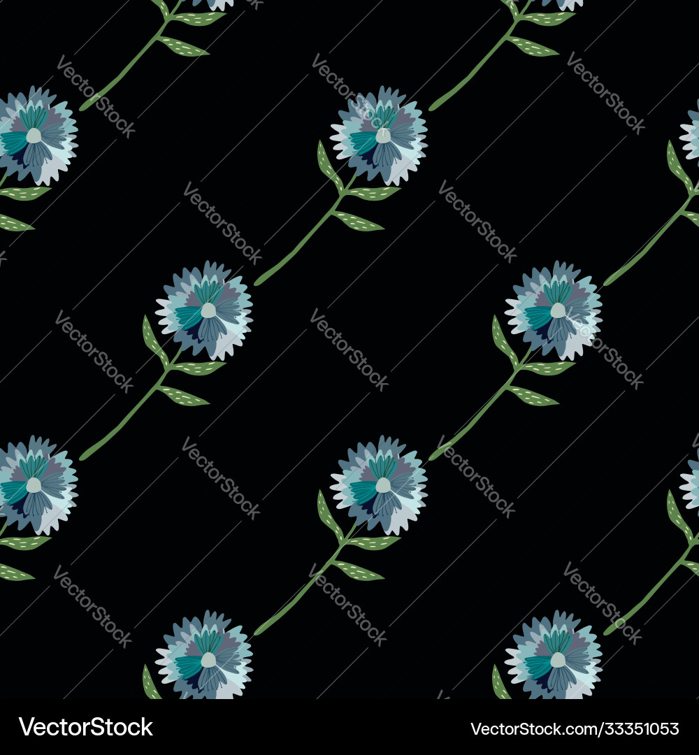 Simple minimalistic botanic seamless pattern Simple minimalistic botanic seamless pattern vector image