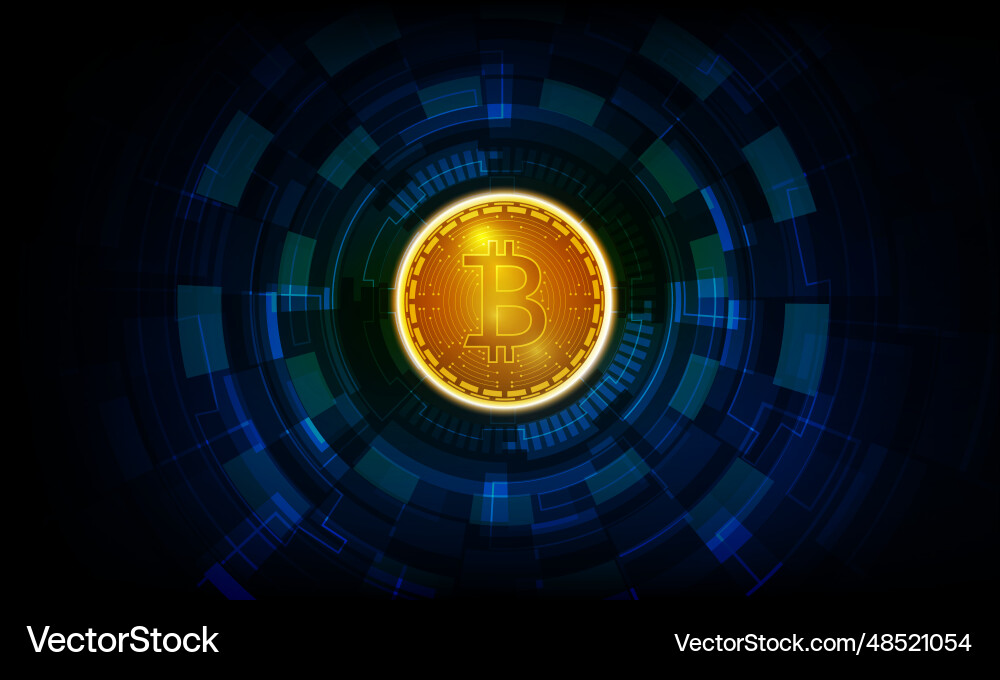 Abstract technical graph of bitcoin in futuristic Abstract technical graph of bitcoin in futuristic vector image