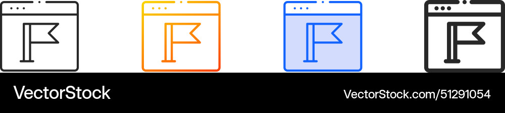 Browser iconthin linear gradient blue stroke Browser iconthin linear gradient blue stroke Vector Image