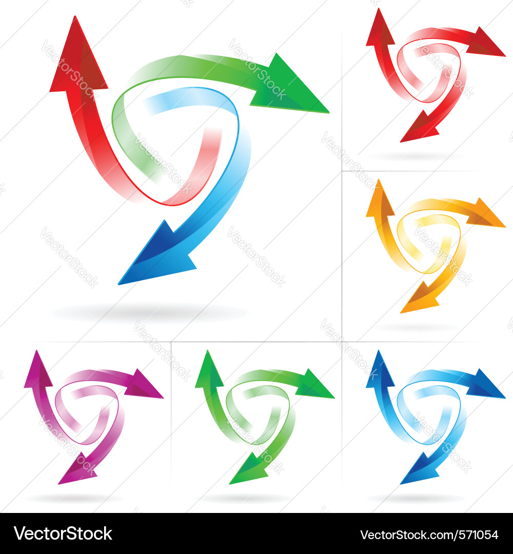 Circular Arrow Icons Set vector image