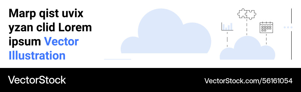 Cloud Computing Konzept mit Datenfluss vektorbild