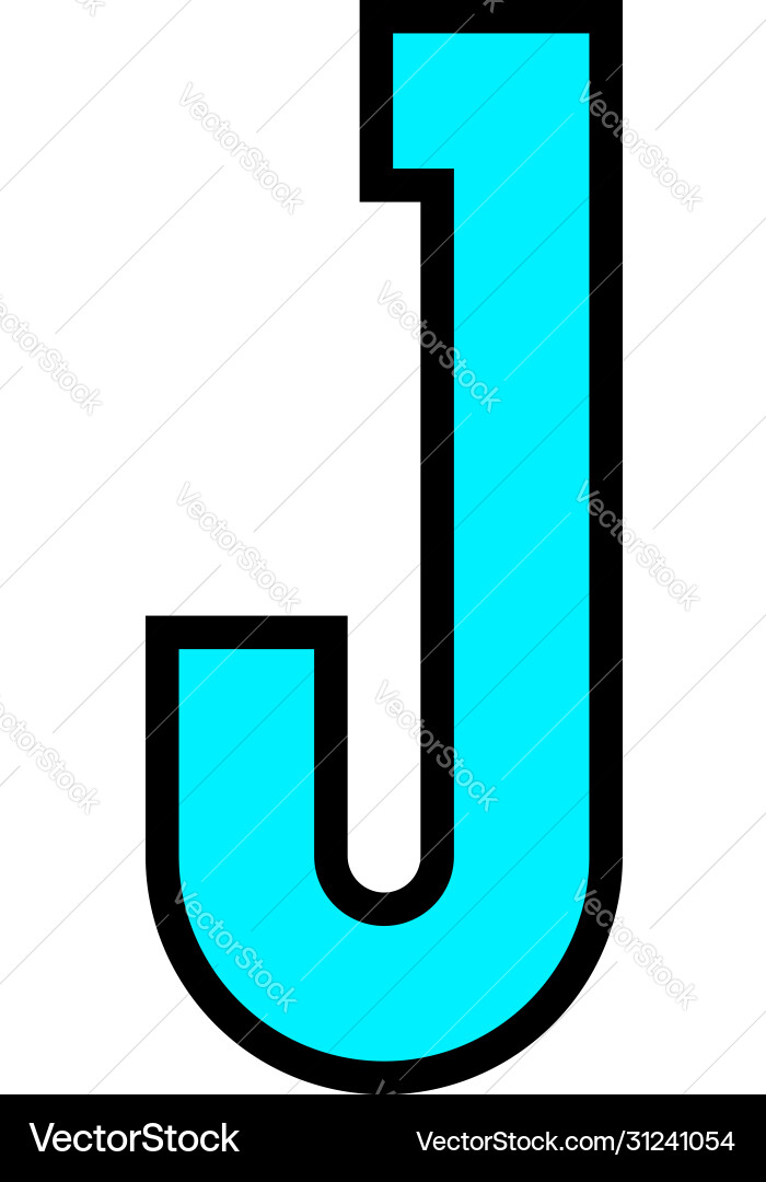 Colored font alphabet in simple style letter Colored font alphabet in simple style letter Vector Image