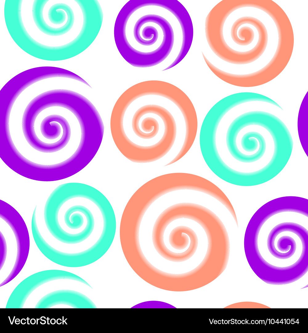 Colorful pattern of circles with swirls abstract Vector Image