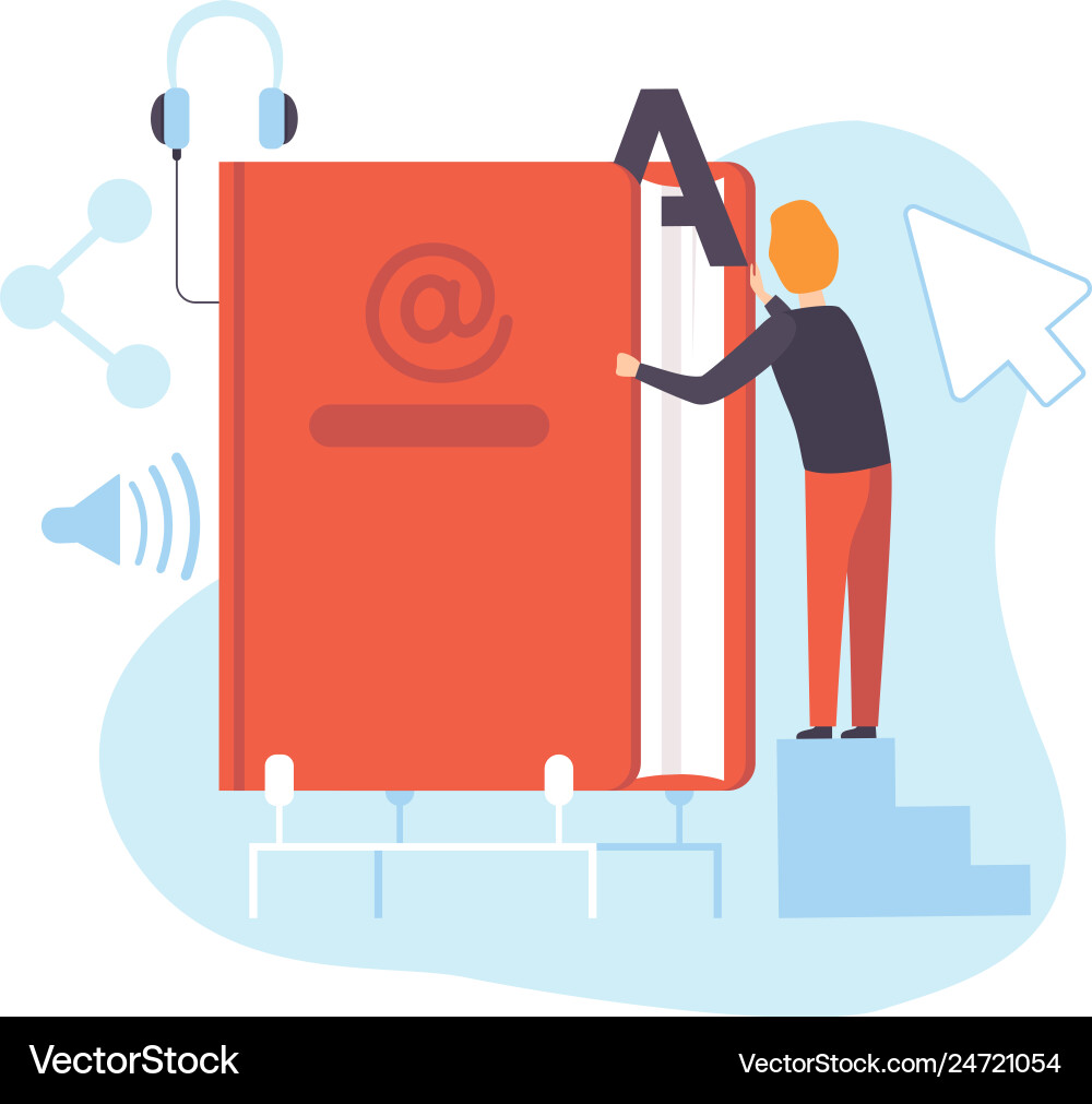 Digital content creating and blogging concept Digital content creating and blogging concept vector image