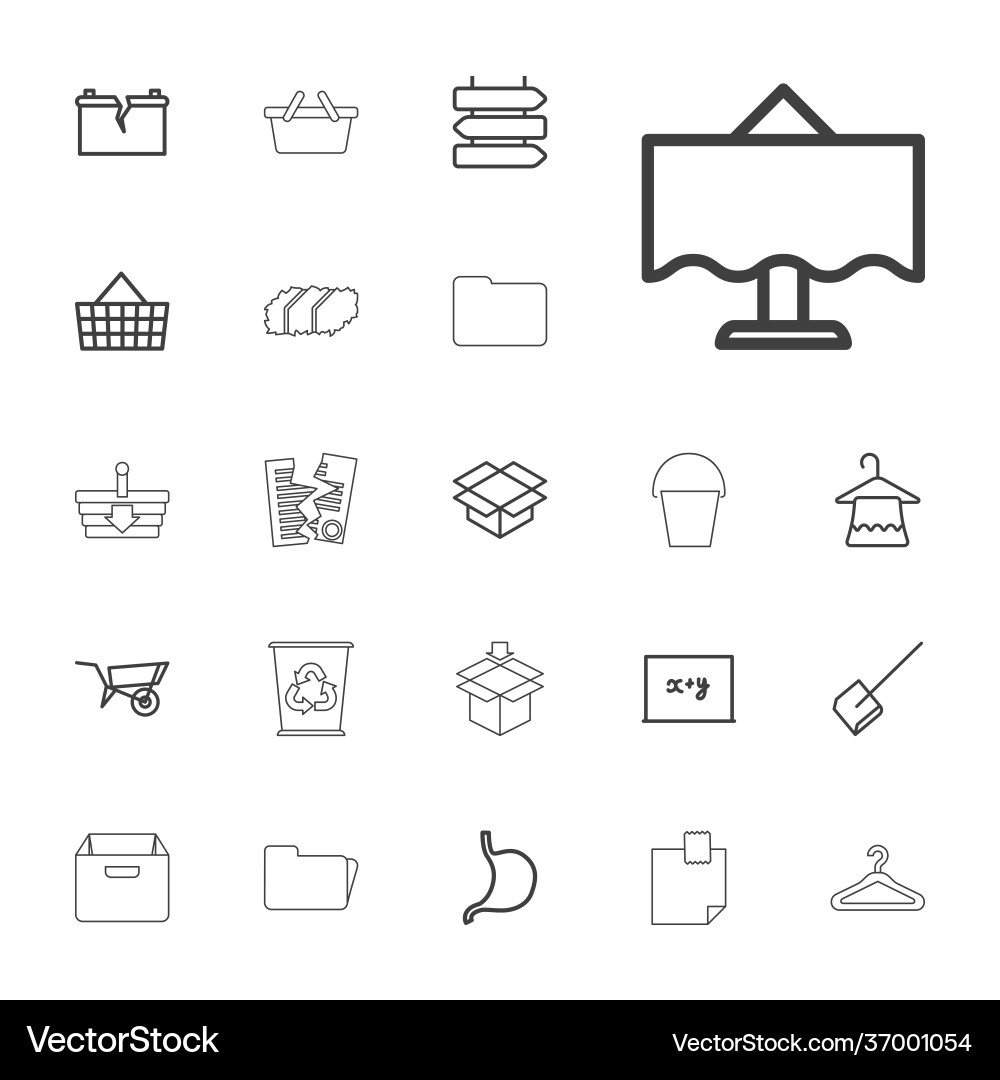 Empty icons vector image