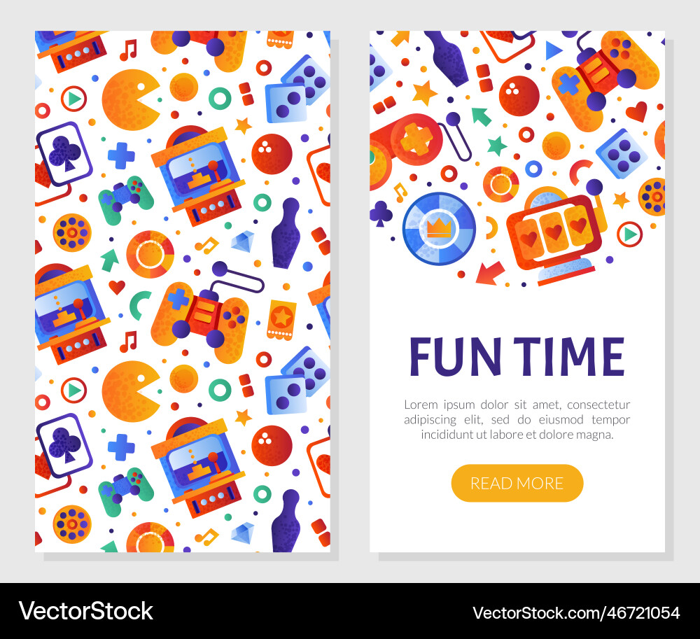 Game and entertainment object web design Game and entertainment object web design Vector Image
