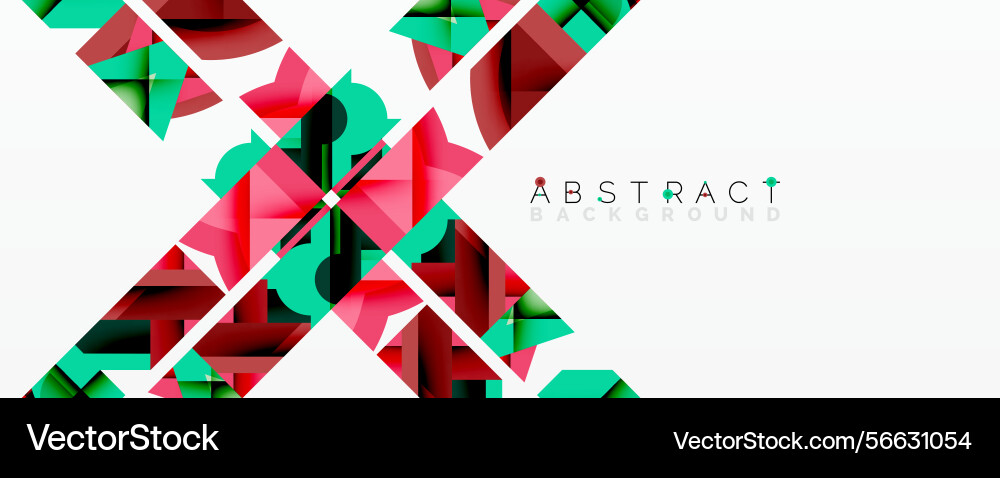 Geometric shapes overlap creating vibrant modern Vector Image