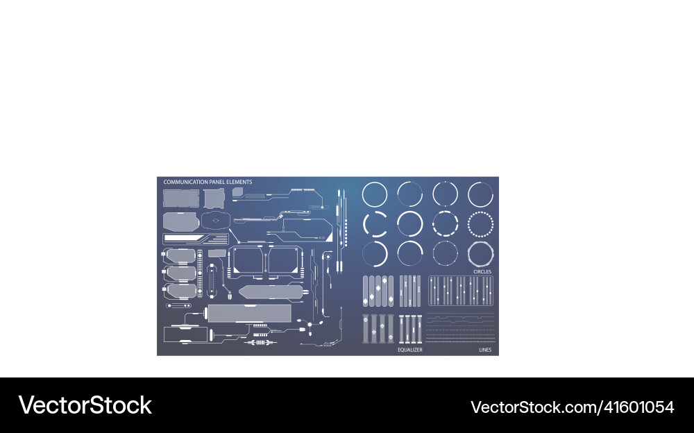 Hud futuristic communication panel element Hud futuristic communication panel element vector image