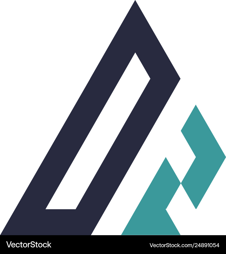 Initial letter triangle logo Royalty Free Vector Image
