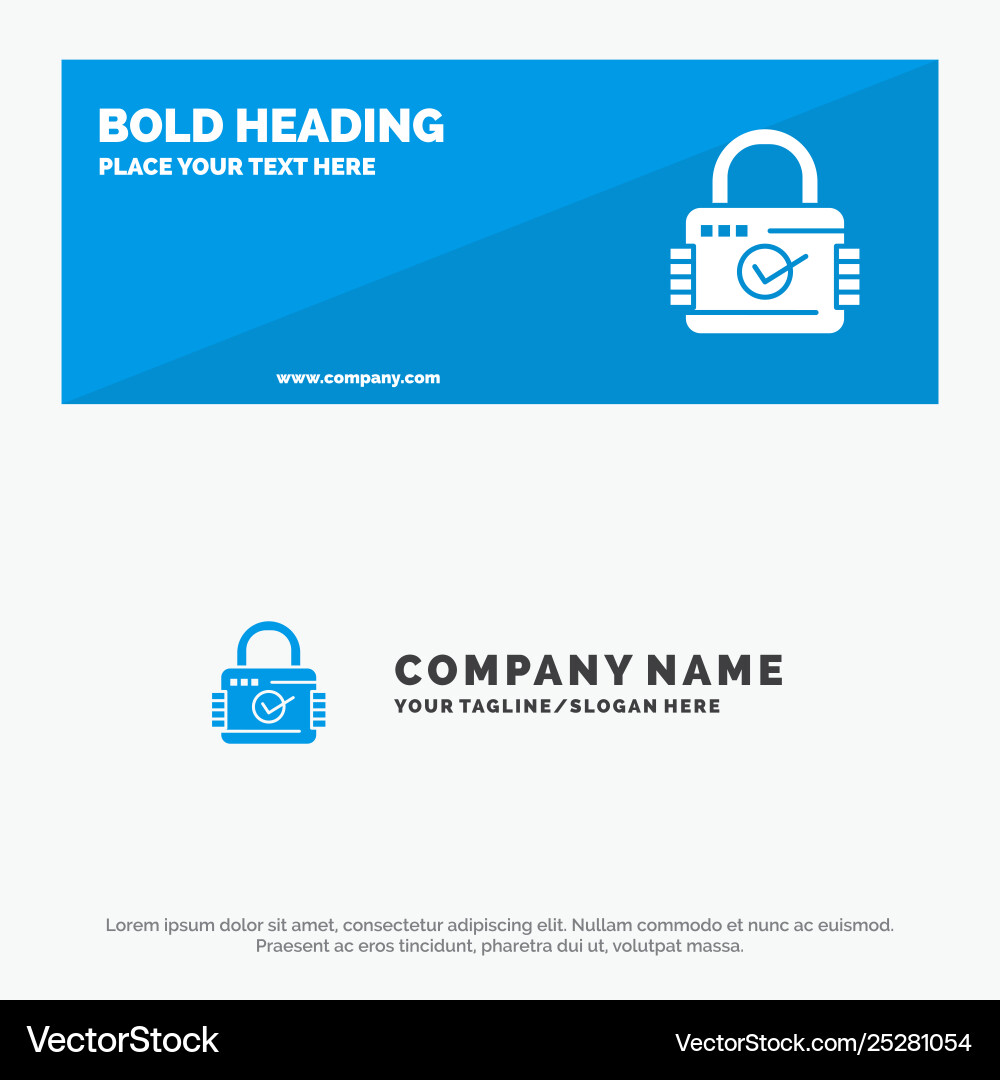 Lock padlock security secure solid icon website Lock padlock security secure solid icon website vector image