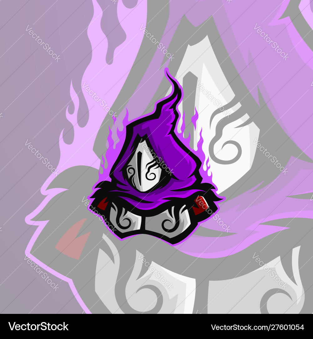 Mage Mascot Logo - Dark Arts vektorbild