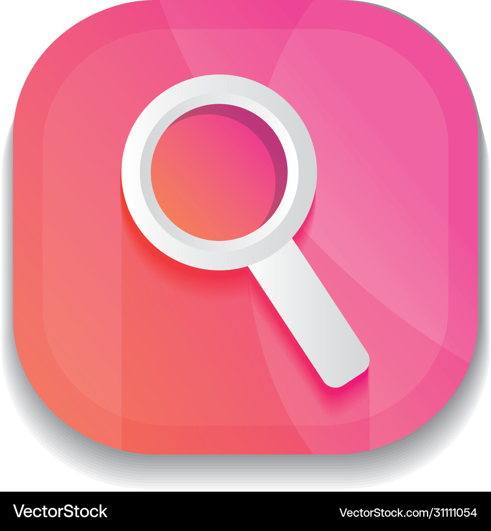Mobile app buttons concept search symbol vector image