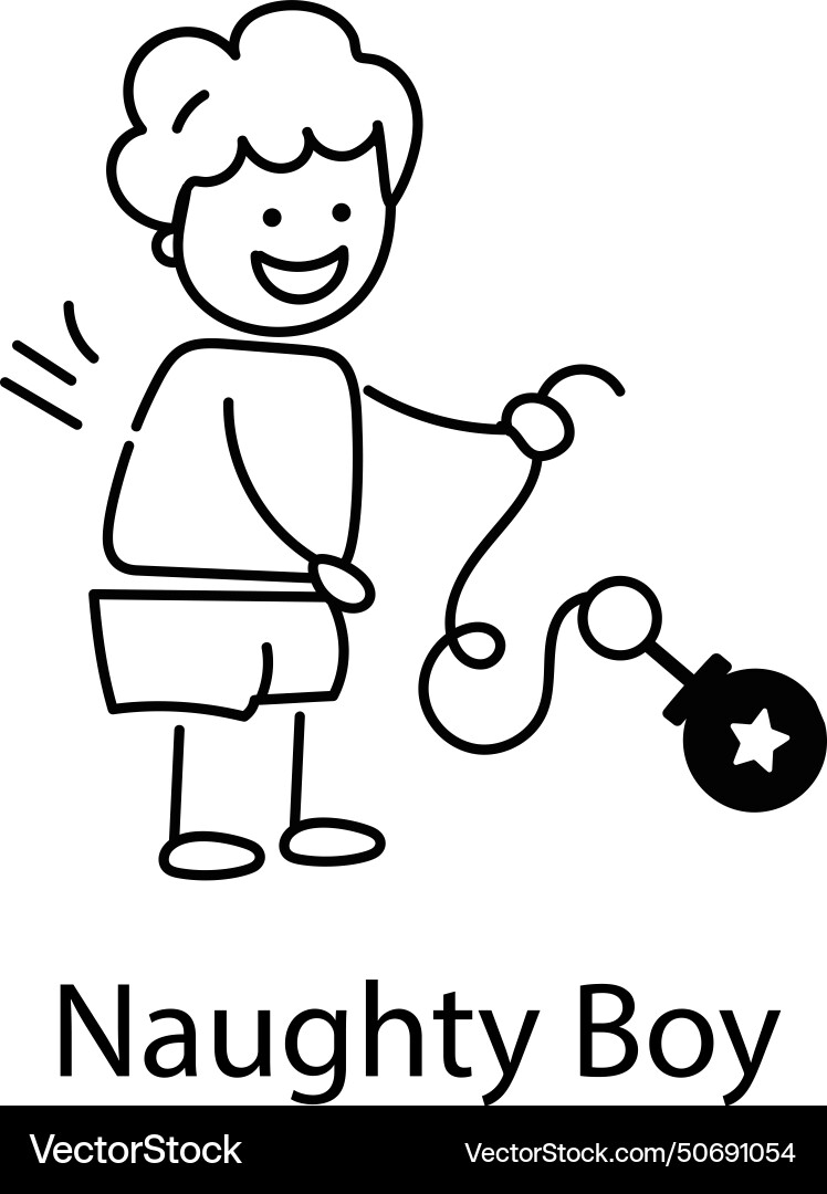 Naughty boy Royalty Free Vector Image VectorStock