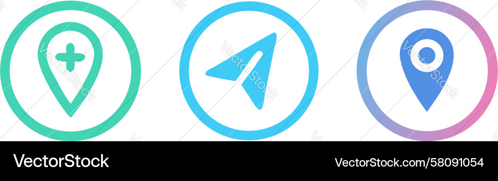 Navigation Pointer Icons - GPS Vektorbild