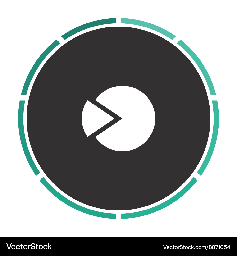 Pie chart computer symbol vector image