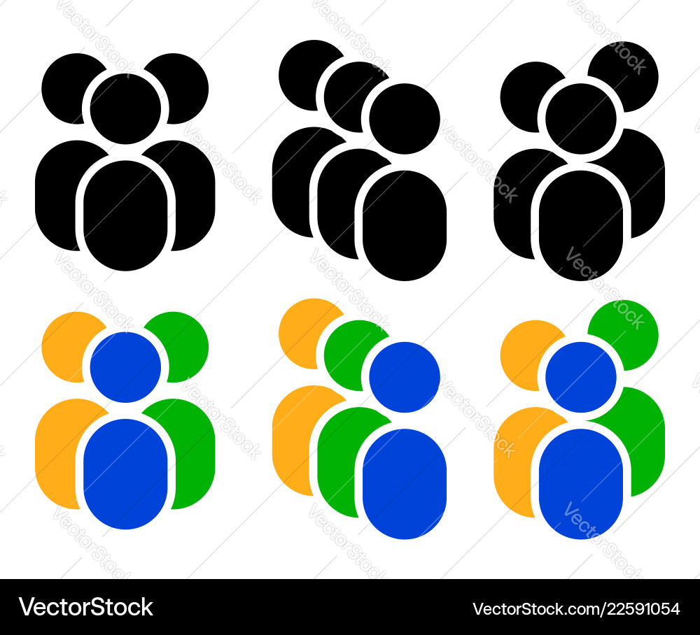 Set of character figure symbols icon - three Set of character figure symbols icon - three vector image