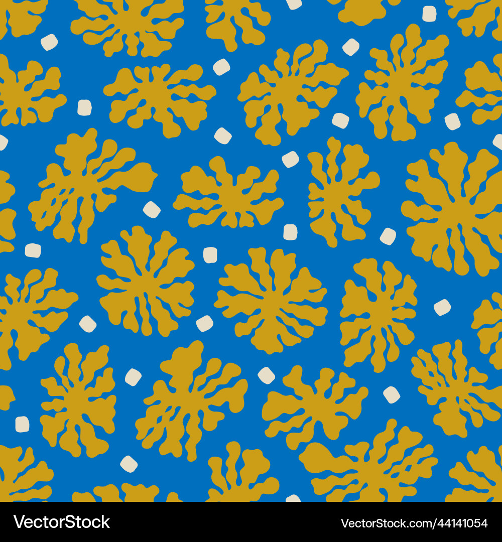 Simple abstract flower seamless pattern Simple abstract flower seamless pattern vector image