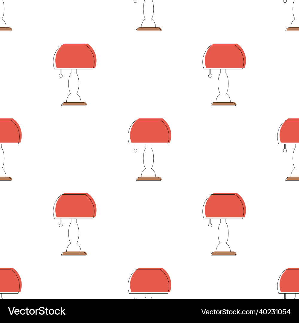 Table lamp icon isolated seamless pattern Table lamp icon isolated seamless pattern vector image
