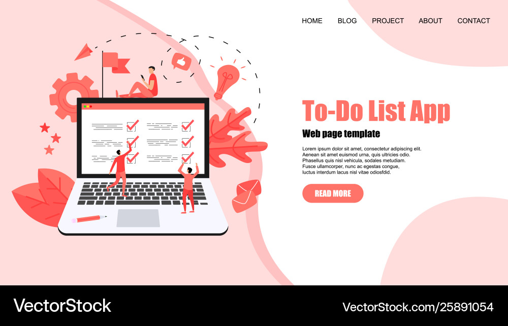 To-do list apps task manager concepts Vector Image