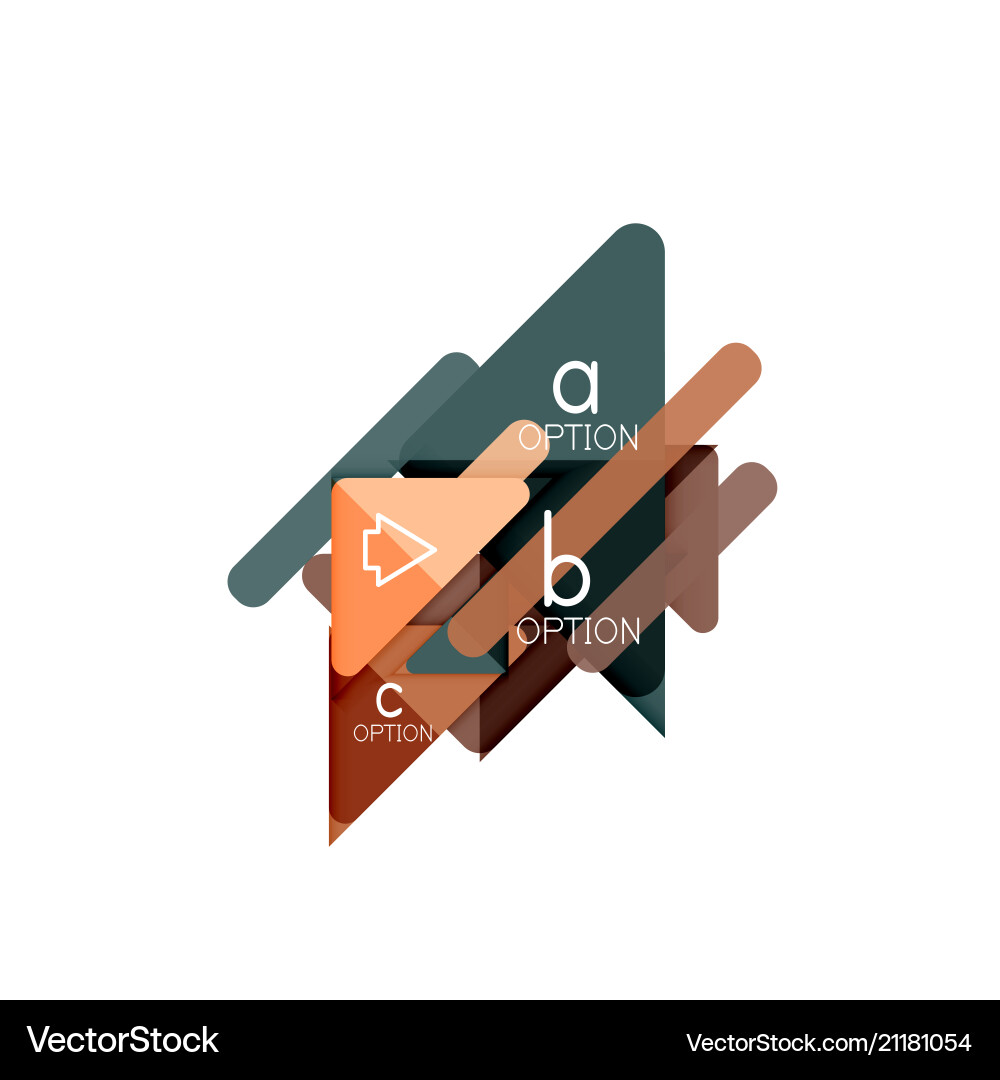 Triangle data visualization design option Triangle data visualization design option vector image