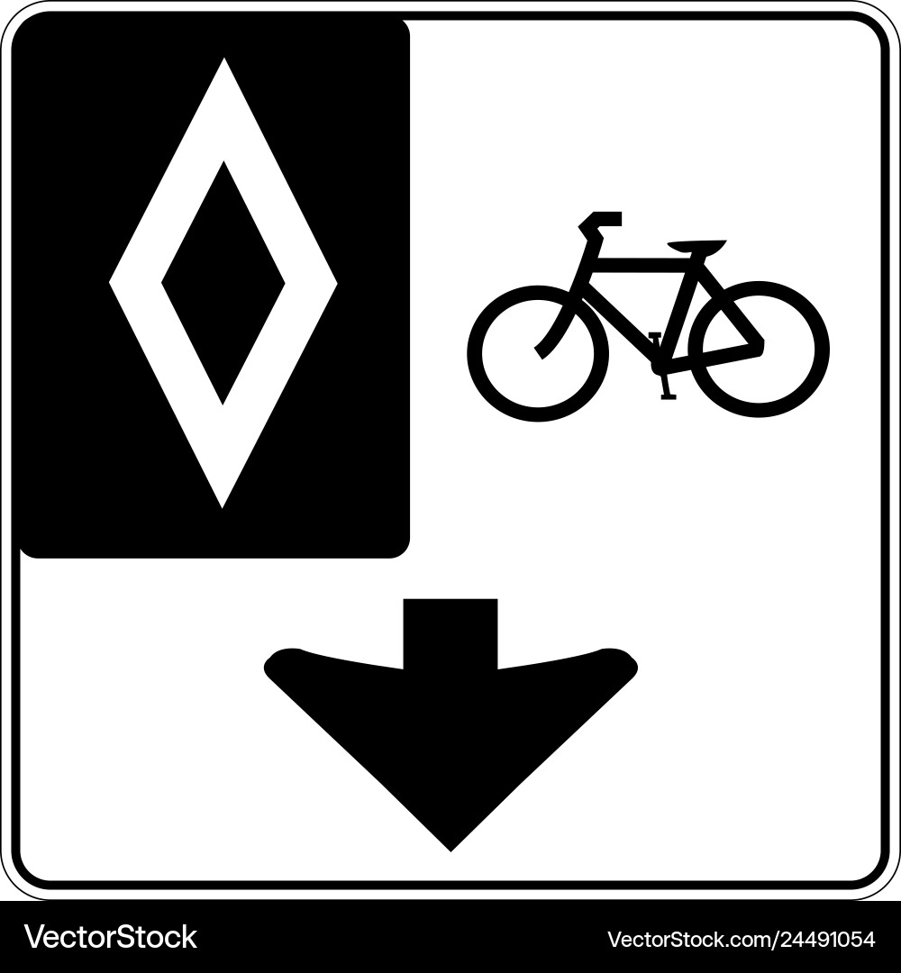 Usa VerkehrsstraßenschilderDiese Spur nur für Fahrrad Usa VerkehrsstraßenschilderDiese Spur nur für Fahrrad vektorbild
