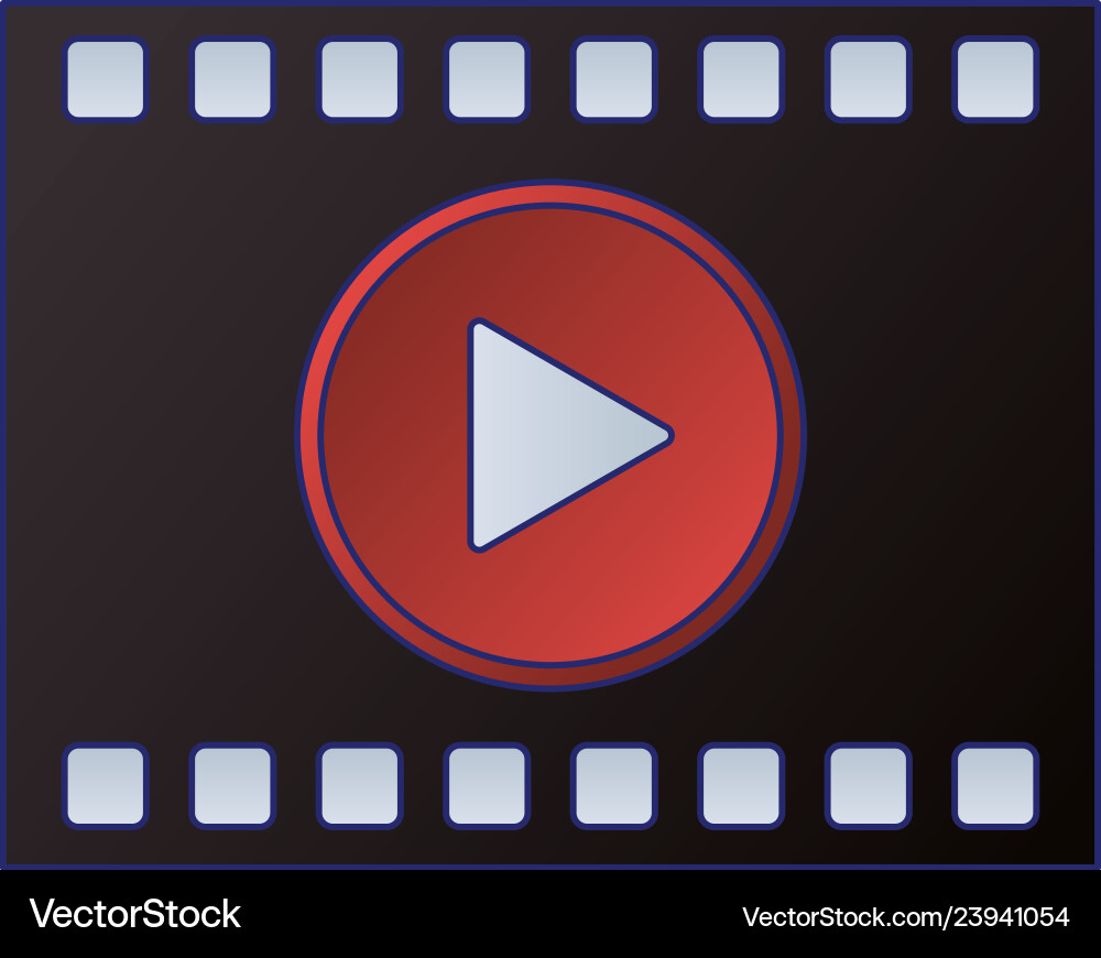 Video player symbol button Video player symbol button vector image