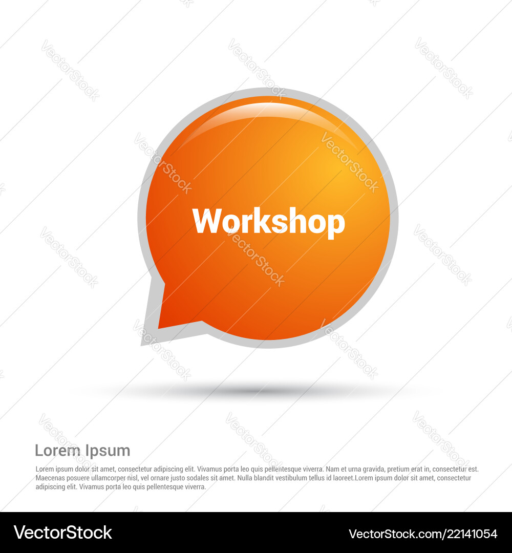Workshop typography with elegant design Vector Image