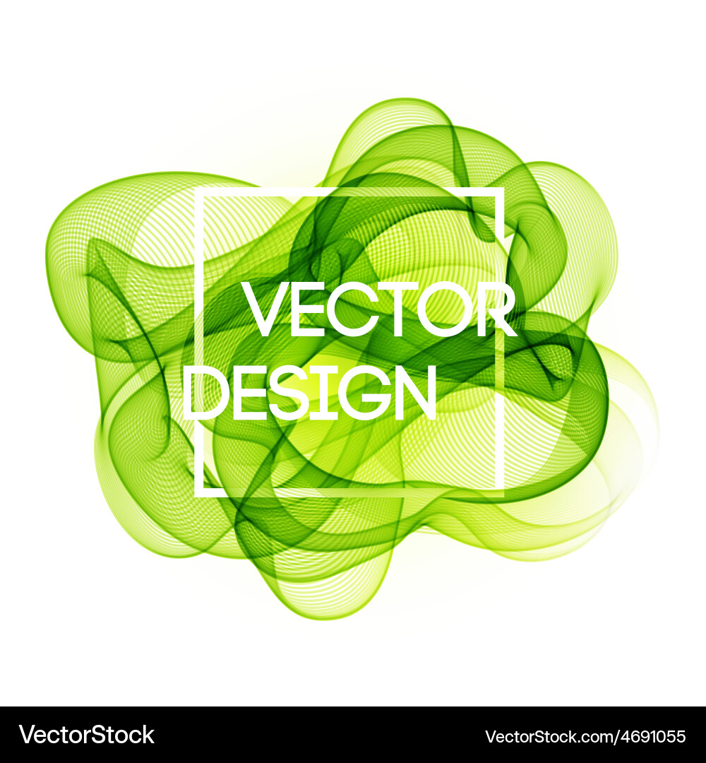 Abstract curved lines background template Vector Image