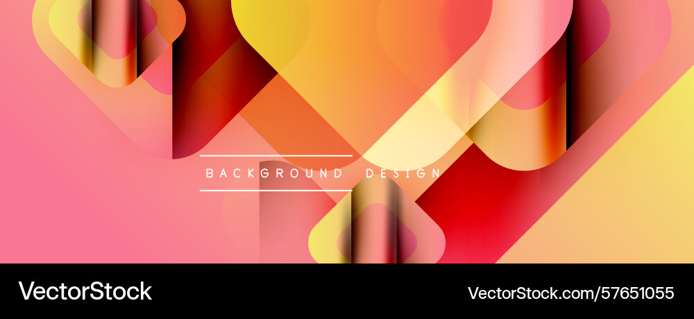 Abstract geometric shapes overlap creating Vector Image