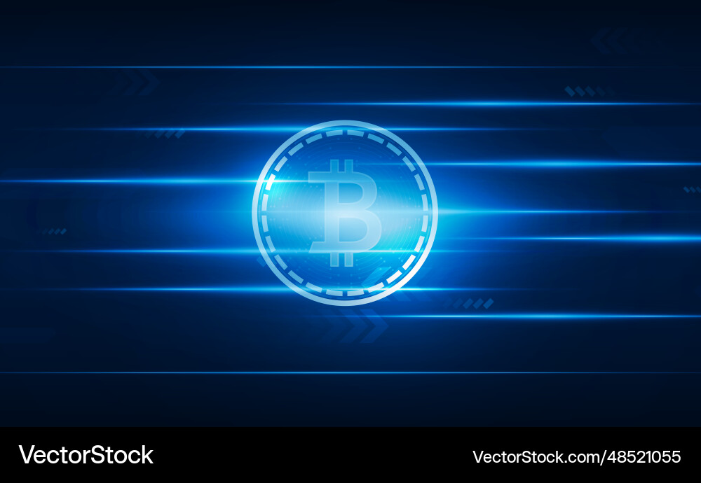Abstract technical graph of bitcoin in futuristic Abstract technical graph of bitcoin in futuristic vector image