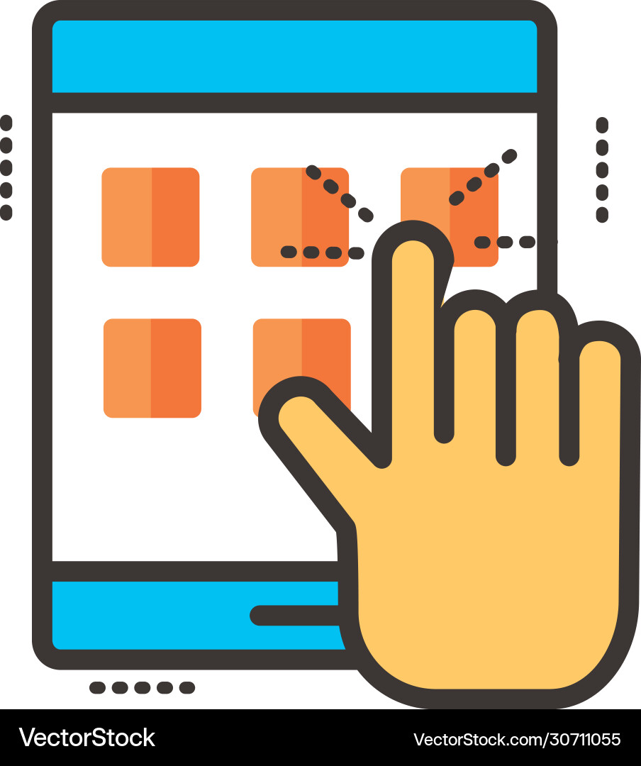 Access keyboard line and fill style icon vector image