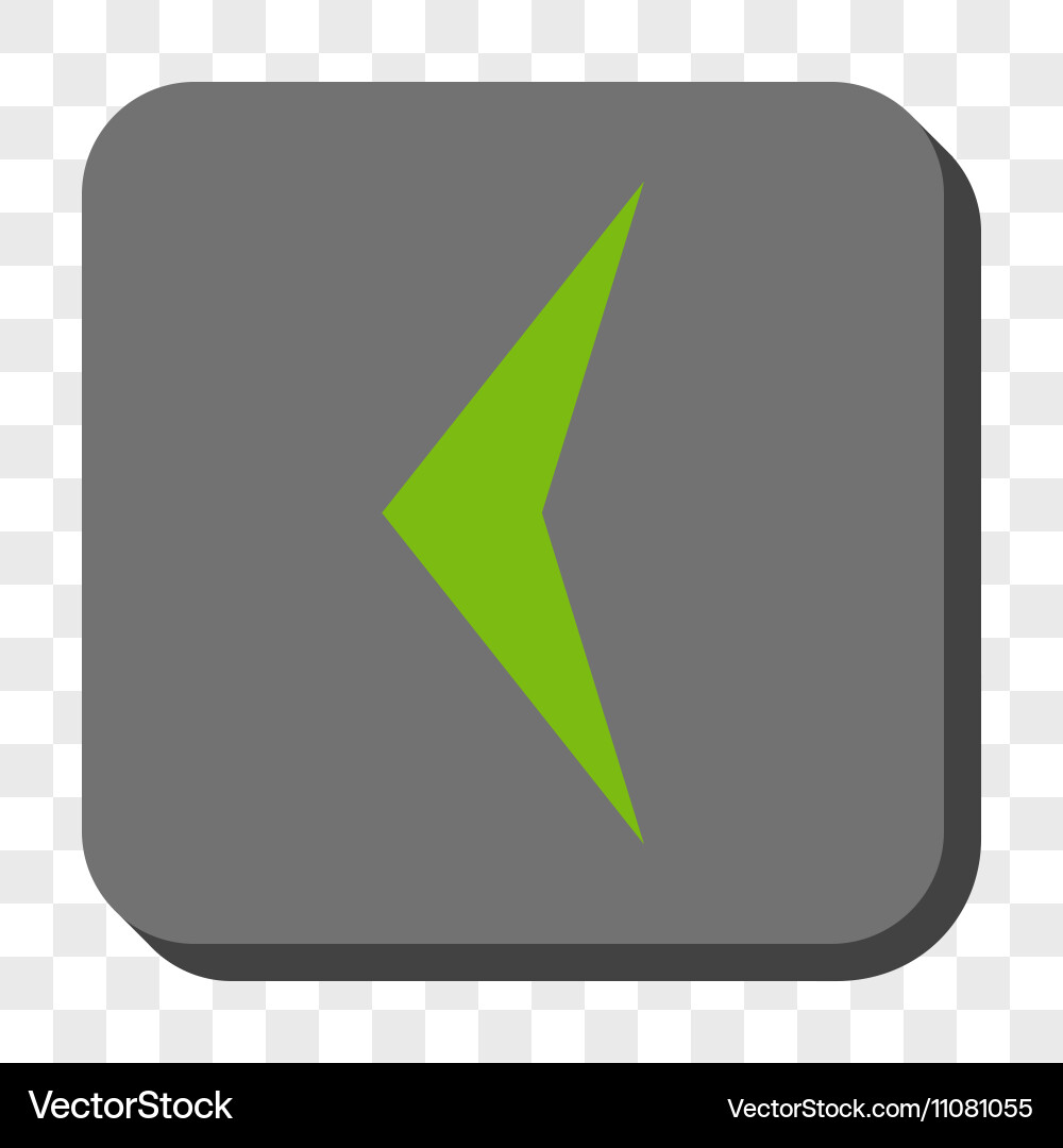 Arrowhead left rounded square button vector image
