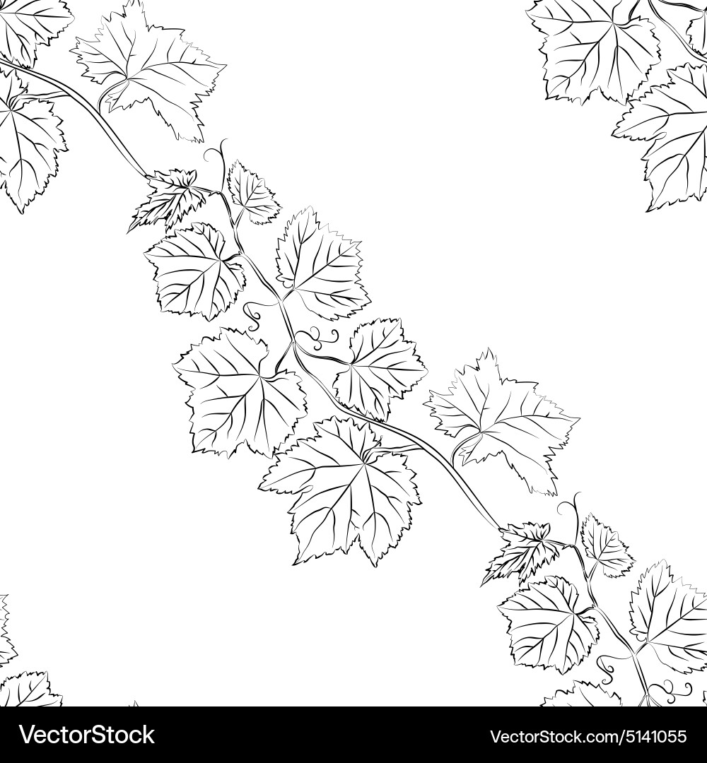 Blatt Hintergrund Blumen nahtlose Textur Vektorbild