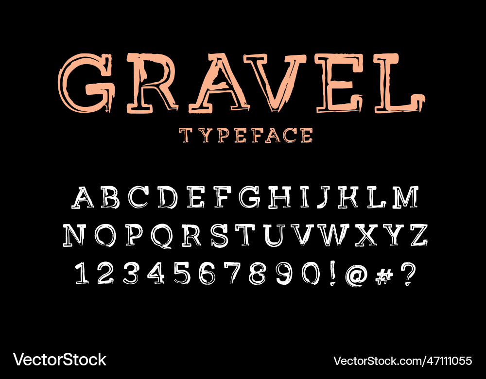 Bold serif font with abstract texture Bold serif font with abstract texture vector image