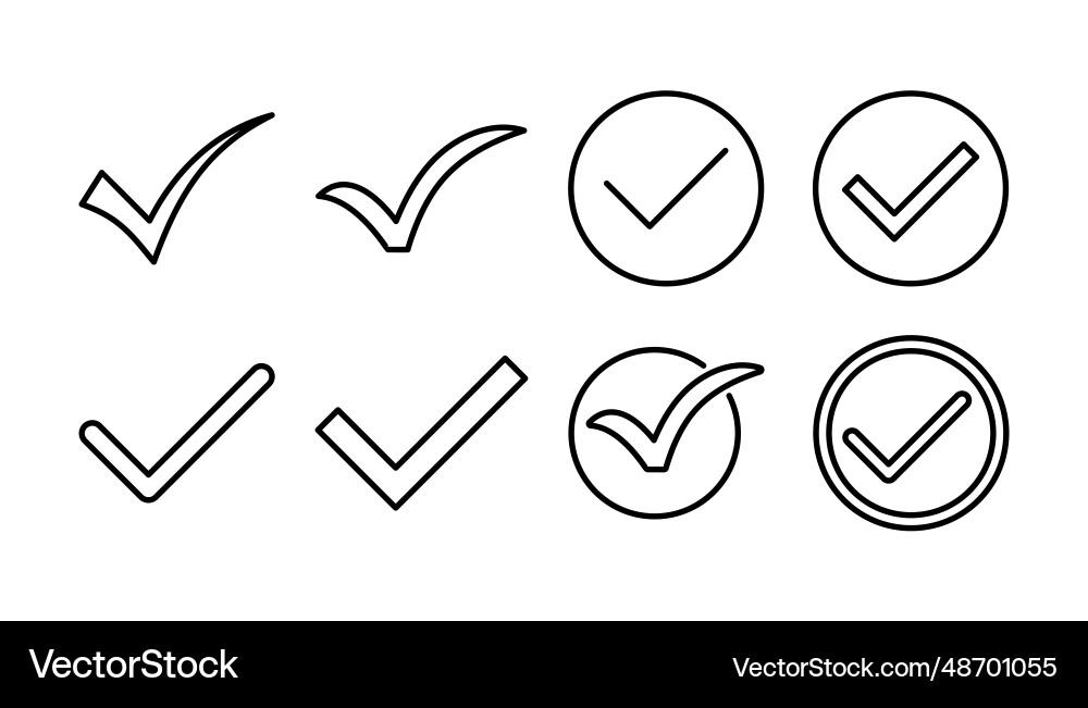 Check icon mark list button Check icon mark list button vector image