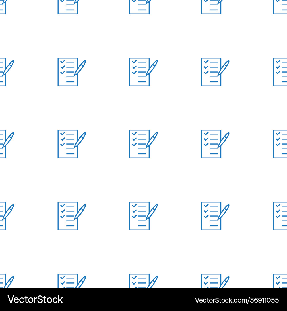 Check list icon pattern seamless white background vector image