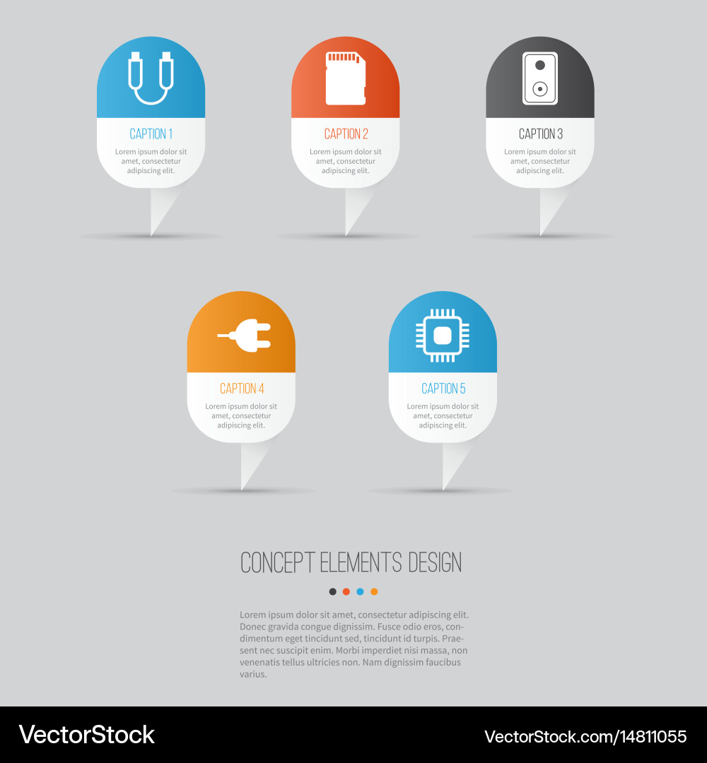 Computer hardware icons set collection of audio Vector Image