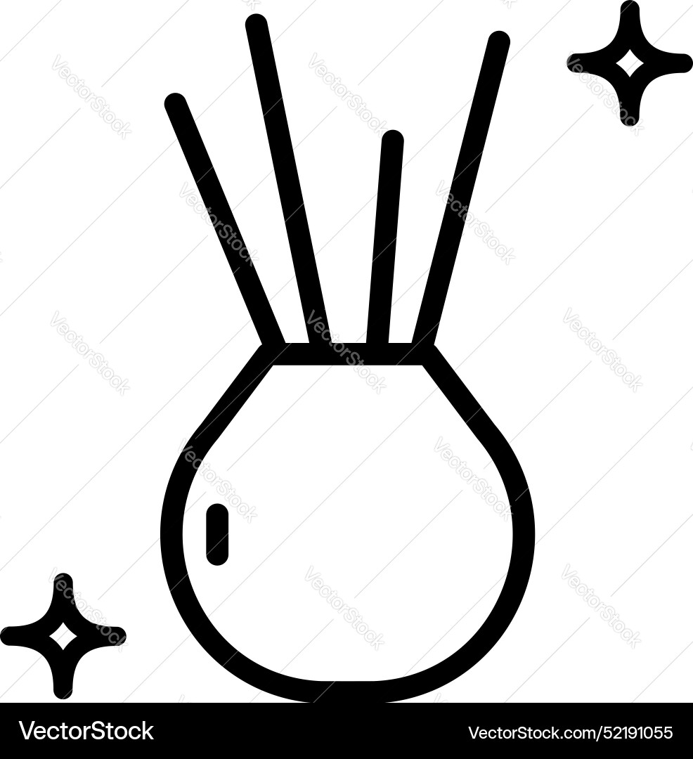 Diffuser with chopsticks fragrances at home Diffuser with chopsticks fragrances at home Vector Image