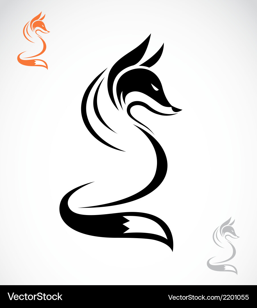 Elegant Fox Icon Vector Image
