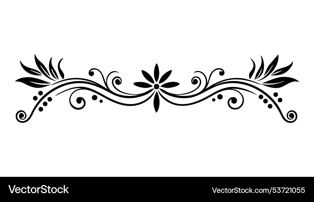 Floral pattern elegantly displayed on a pristine Floral pattern elegantly displayed on a pristine vector image