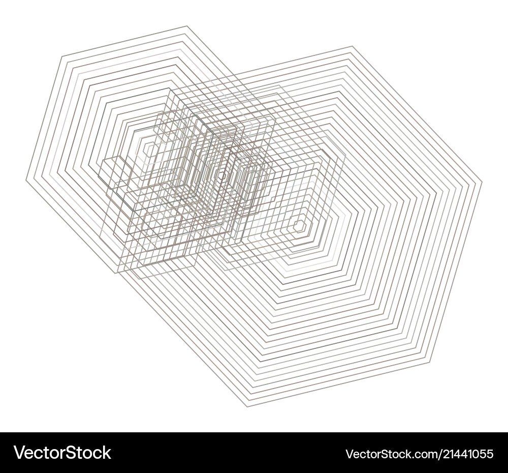 Geometric conceptual background hexagon pattern vector image