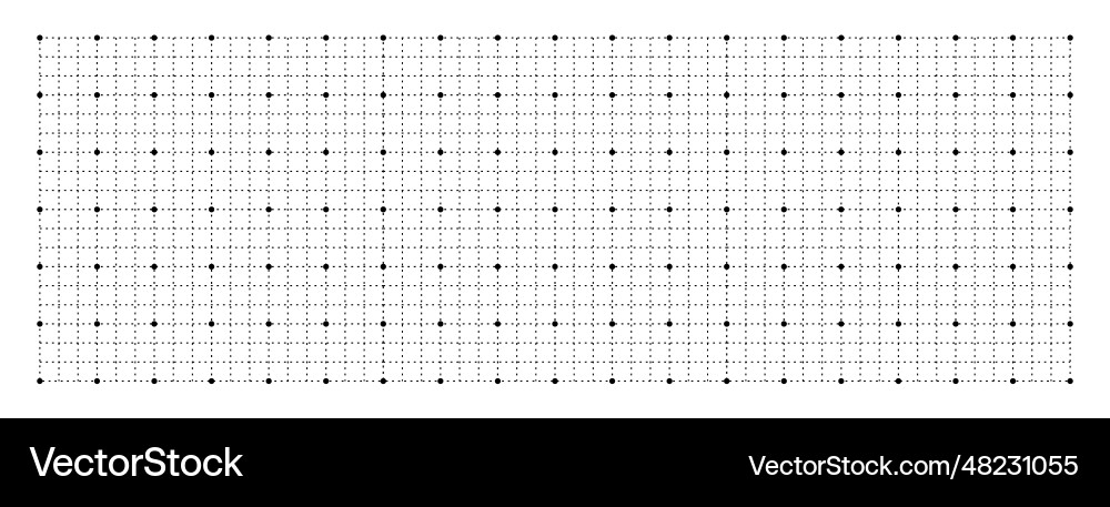 Geometric grid with squares and dots background vector image