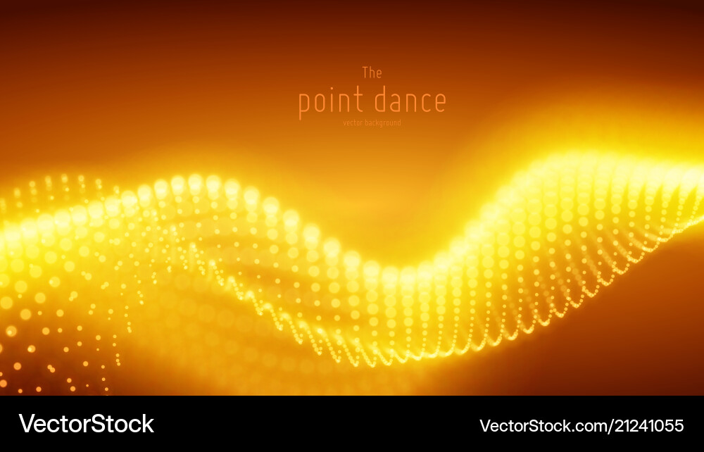 Golden Particle Wave Data Burst vector image