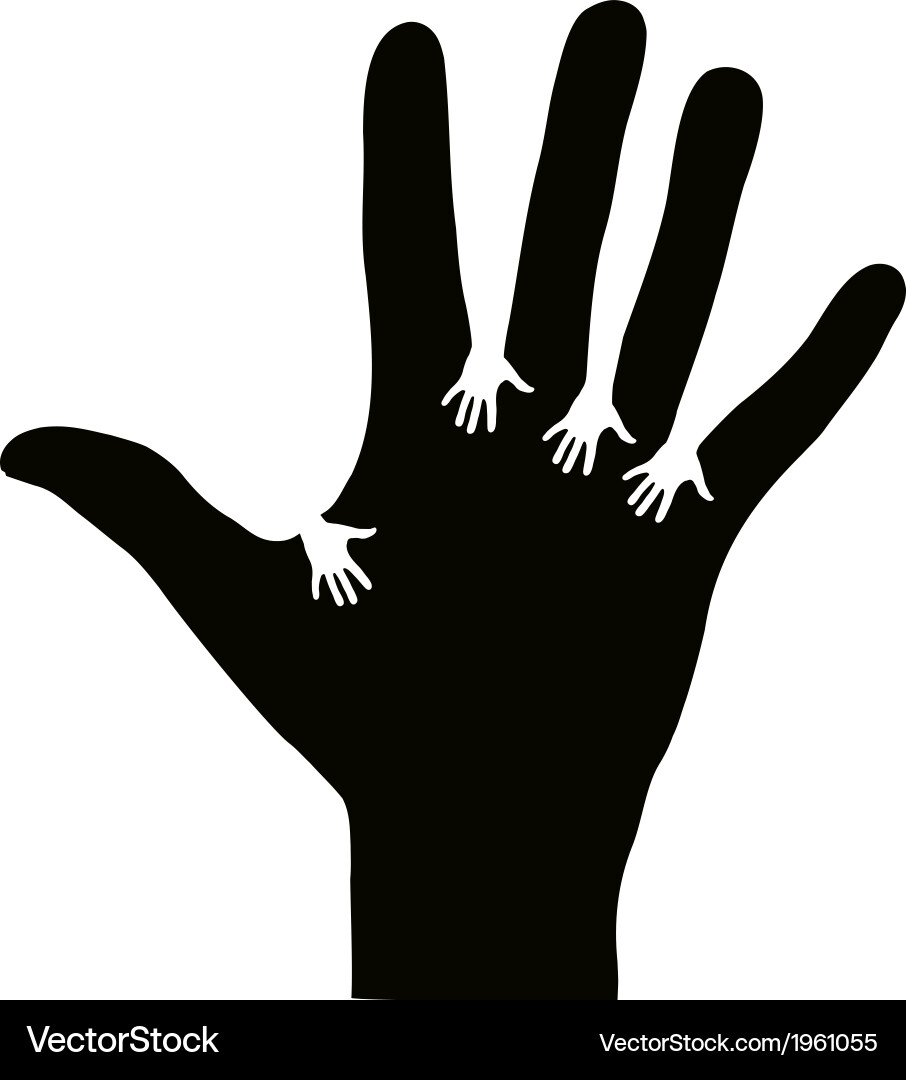 Hands Connecting - Support & Unity vector image
