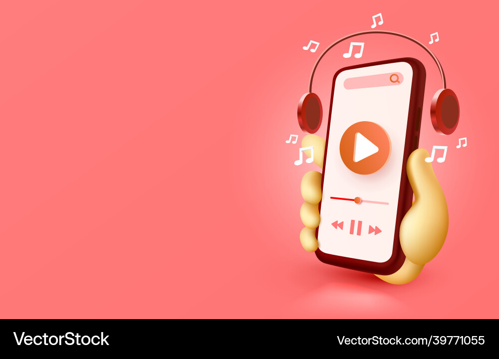 Play video smartphone mobile screen technology Play video smartphone mobile screen technology vector image