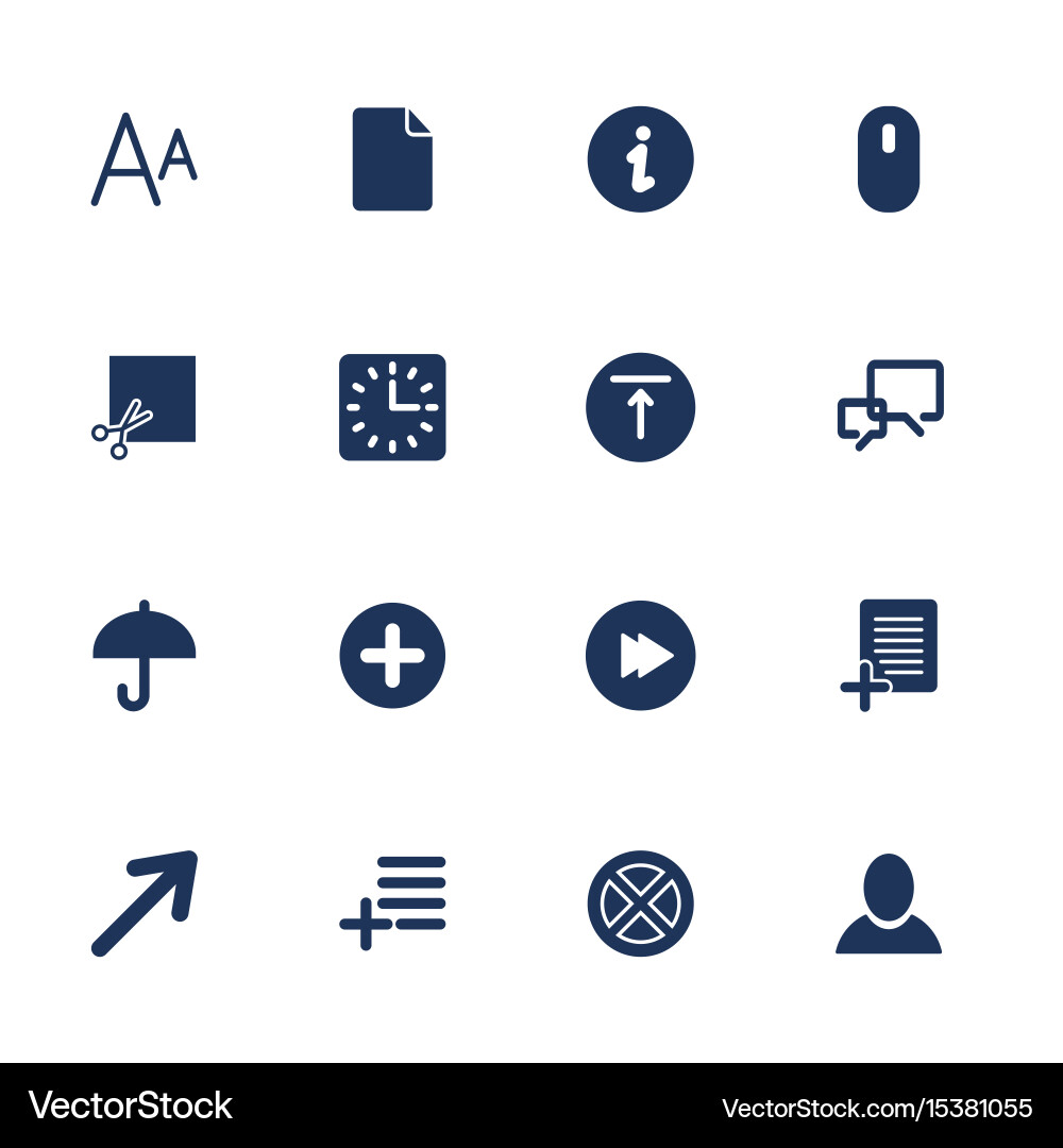 Simple set icon for app programs and sites vector image