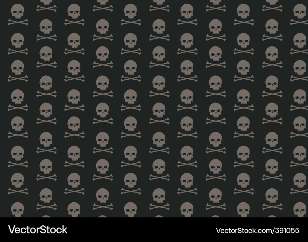Skull and Bone Pattern vector image