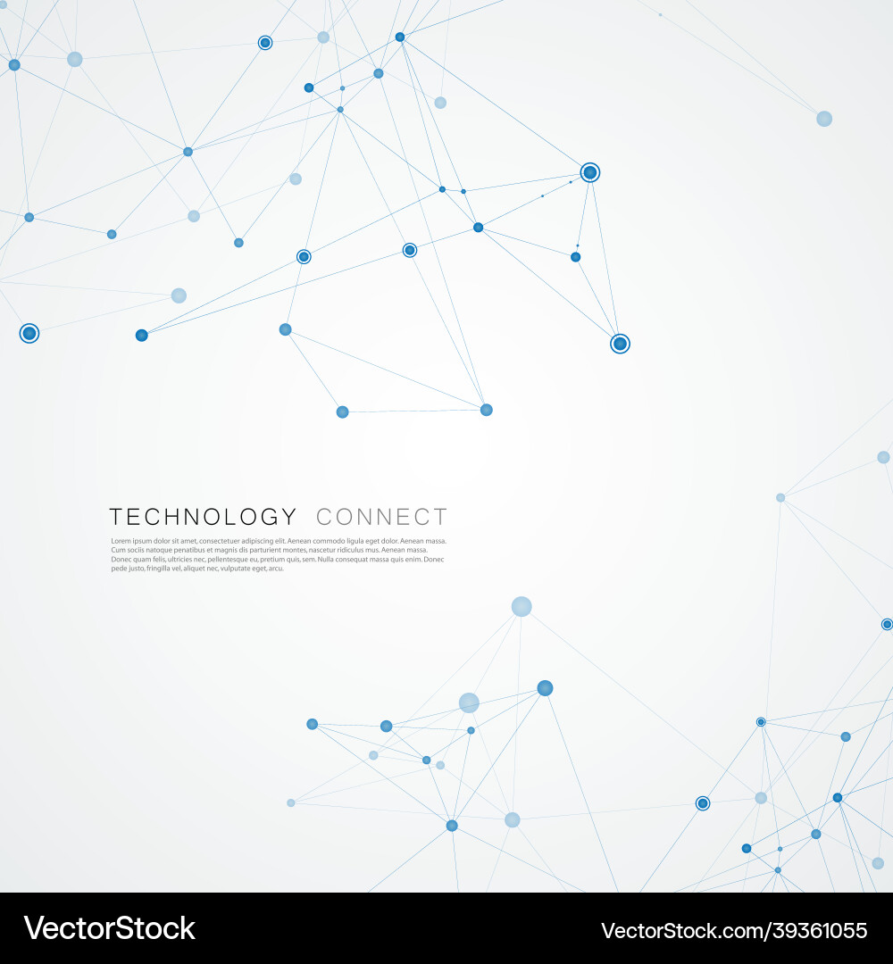 Technology network connect with points and lines Technology network connect with points and lines vector image