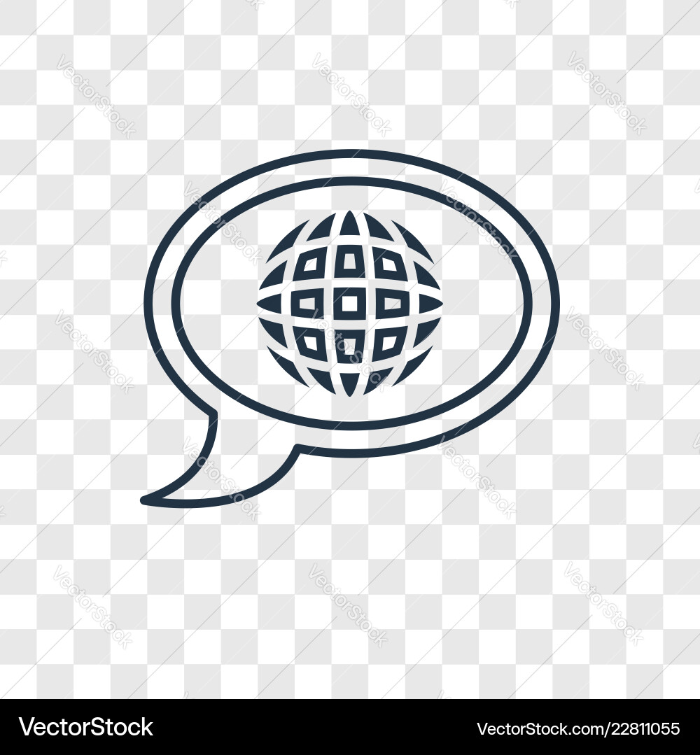 Web concept linear icon isolated on transparent Vector Image
