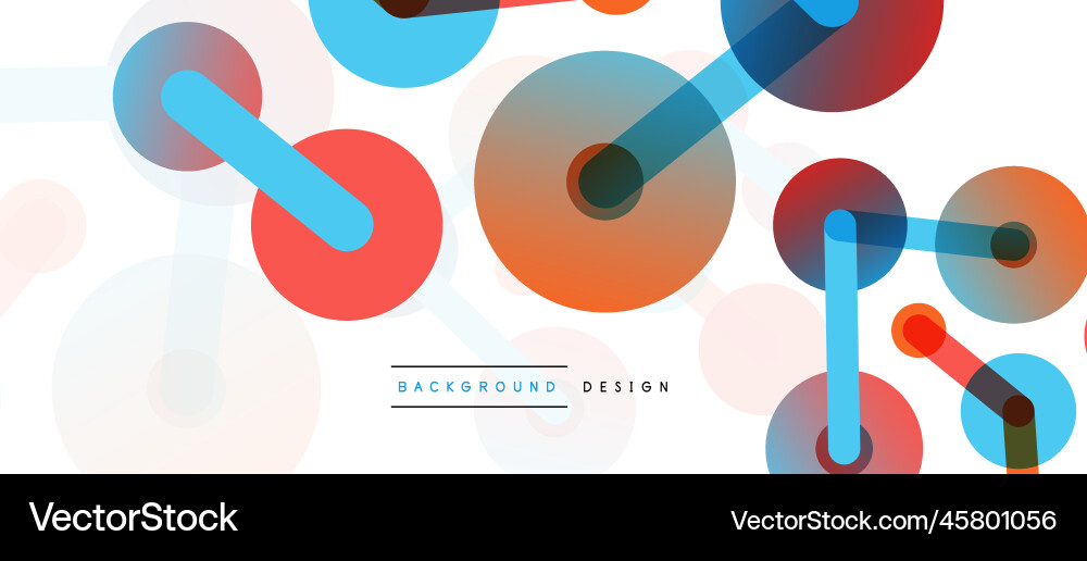 Abstract background round dots connected by lines Vector Image